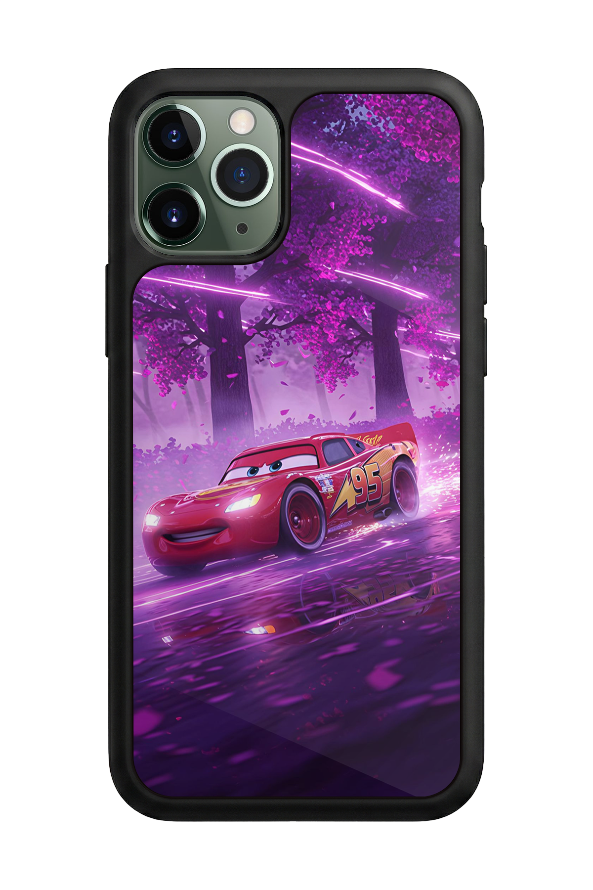 iPhone 11 Pro Uyumlu Şimsek McQueen Tasarımlı Glossy Premium Kılıf