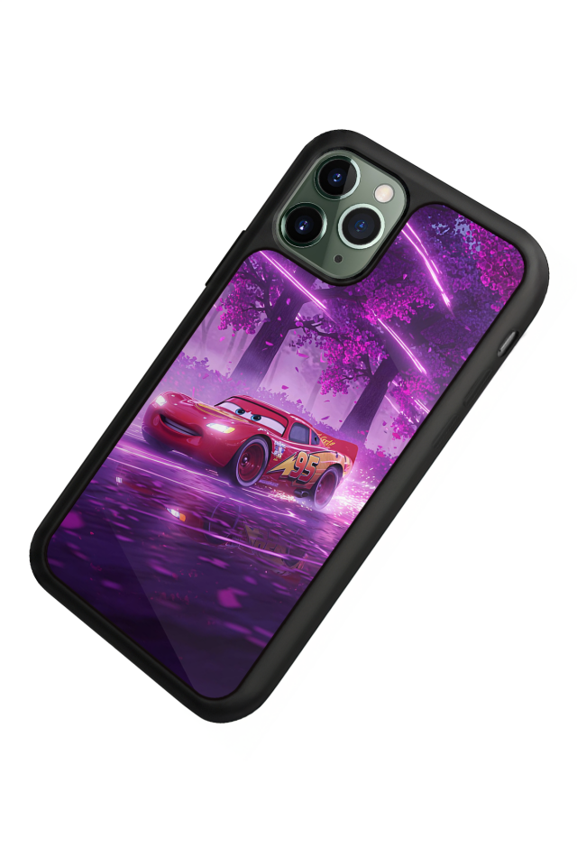 iPhone 11 Pro Uyumlu Şimsek McQueen Tasarımlı Glossy Premium Kılıf