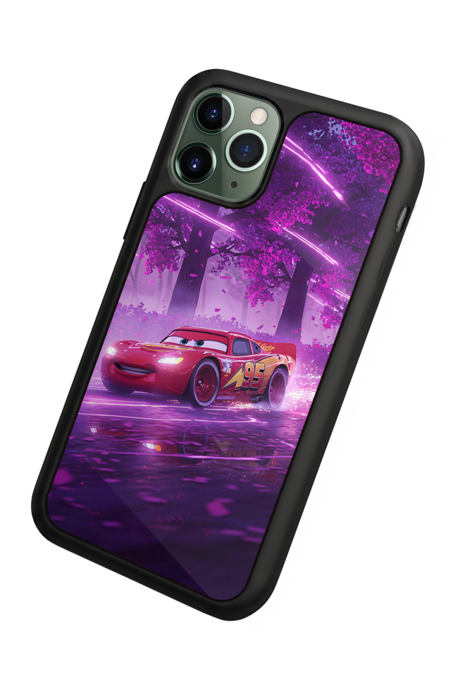 iPhone 11 Pro Uyumlu Şimsek McQueen Tasarımlı Glossy Premium Kılıf