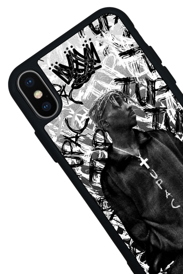 iPhone XS Max Uyumlu Tupac Tasarımlı Glossy Premium Kılıf