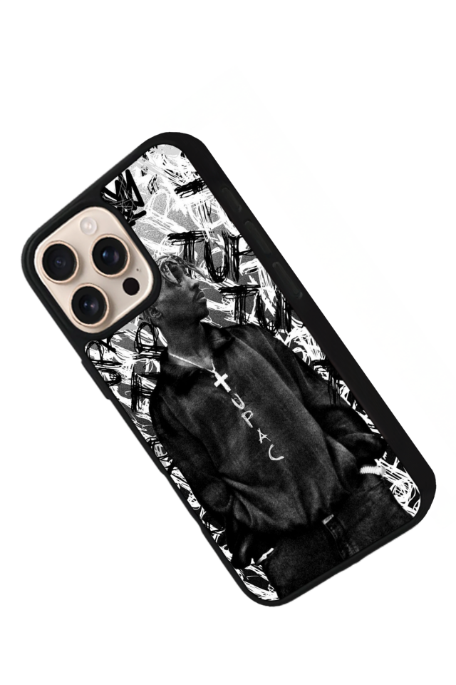 iPhone 15 Pro Max Uyumlu Tupac Tasarımlı Glossy Premium Kılıf