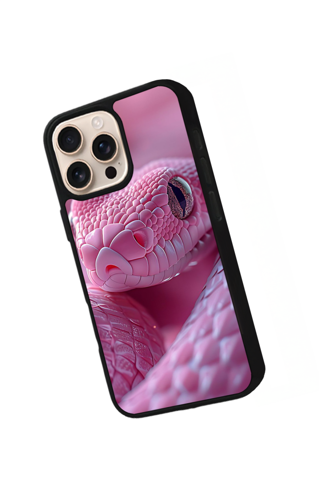 iPhone 16 Pro Max Uyumlu Yılan Tasarımlı Glossy Premium Kılıf