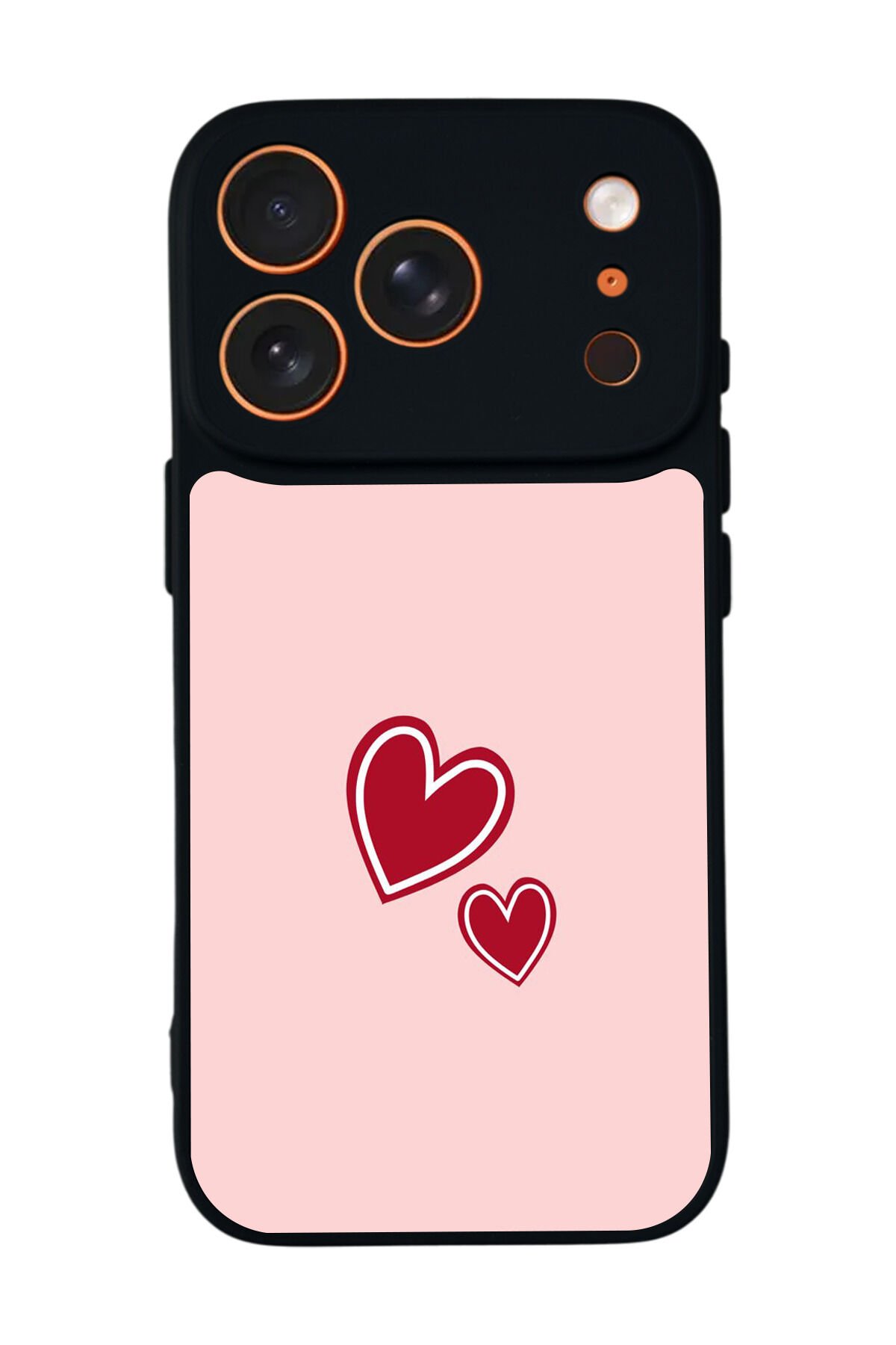 iPhone 17 Pro Uyumlu Kalp Love Tasarımlı Glossy Premium Kılıf