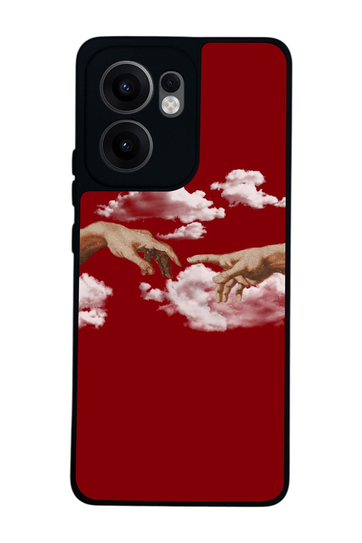Oppo Reno 13F Uyumlu Kirmizi Tasarımlı Glossy Premium Kılıf