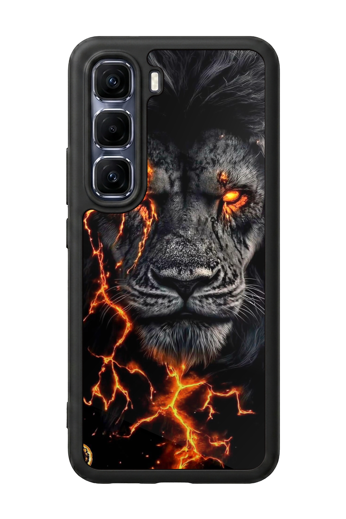 Infinix Hot 60 Pro Plus Uyumlu Aslan Tasarımlı Glossy Premium Kılıf