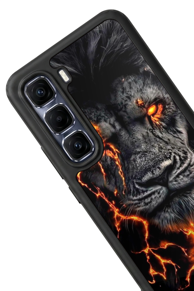 Infinix Hot 60 Pro Plus Uyumlu Aslan Tasarımlı Glossy Premium Kılıf