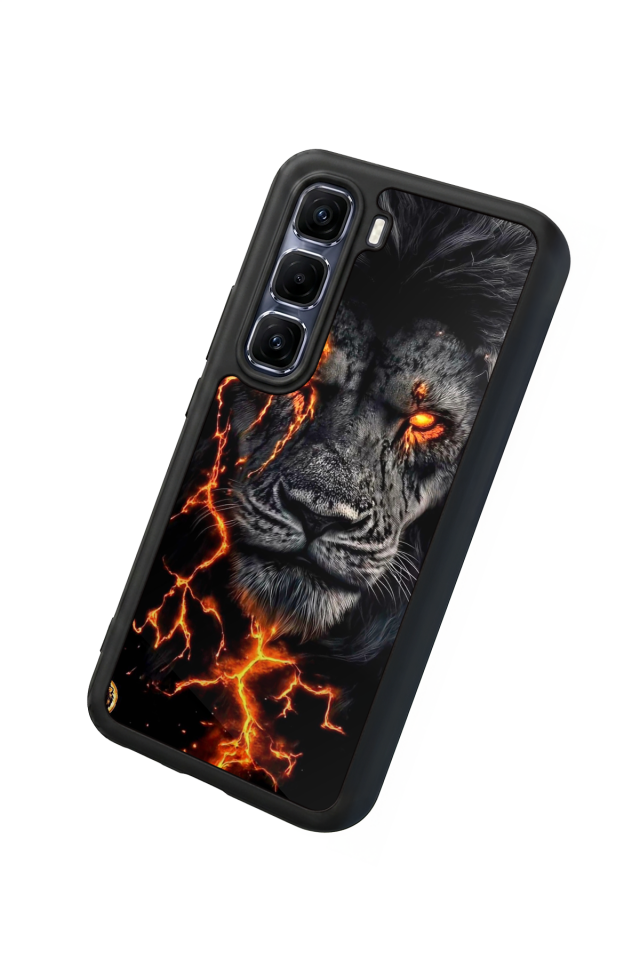 Infinix Hot 60 Pro Plus Uyumlu Aslan Tasarımlı Glossy Premium Kılıf
