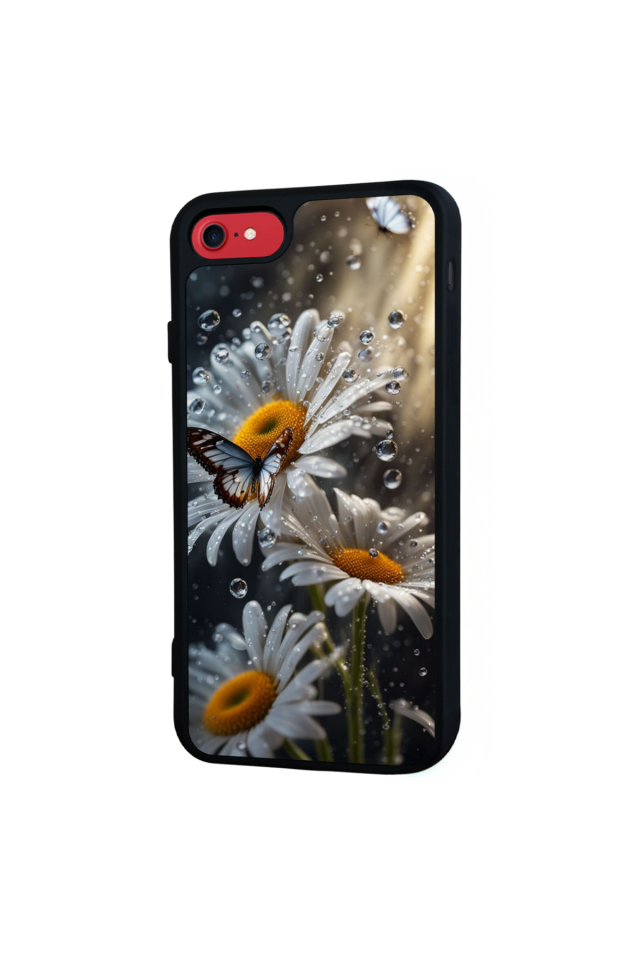 iPhone 8 Uyumlu Cicek Tasarımlı Glossy Premium Kılıf