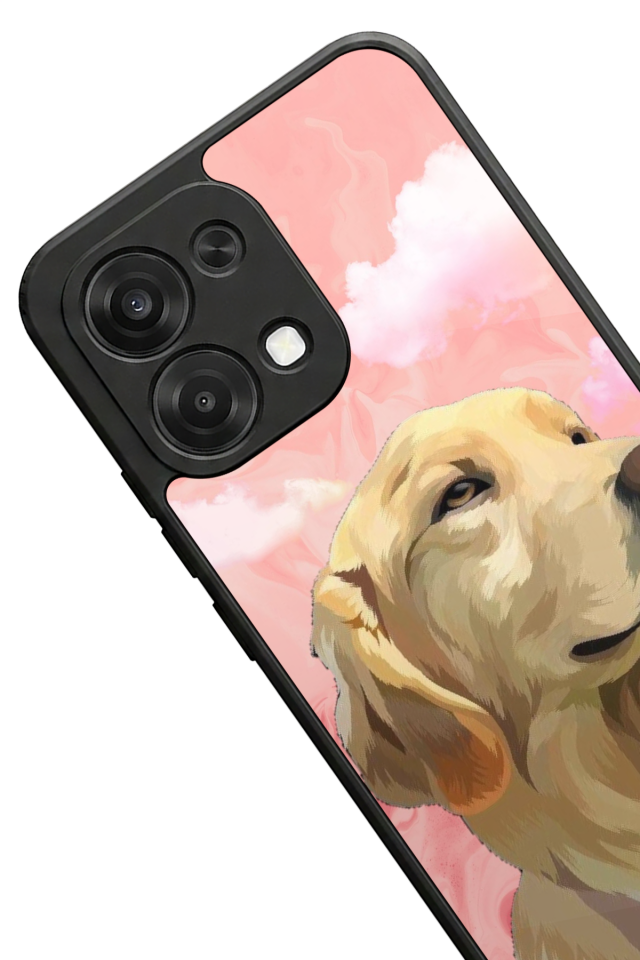 Oppo A6 Pro Uyumlu Golden Kopek Tasarımlı Glossy Premium Kılıf