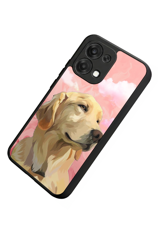 Oppo A6 Pro Uyumlu Golden Kopek Tasarımlı Glossy Premium Kılıf