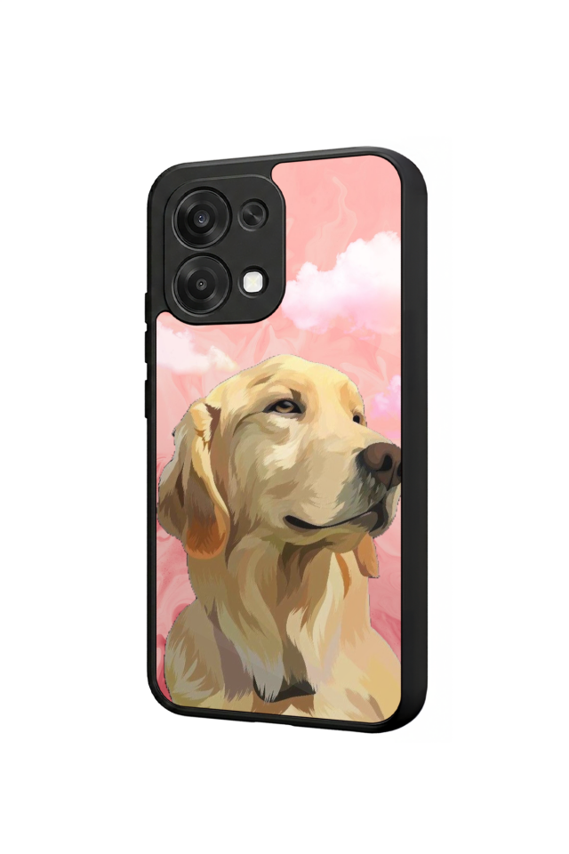 Oppo A6 Pro Uyumlu Golden Kopek Tasarımlı Glossy Premium Kılıf
