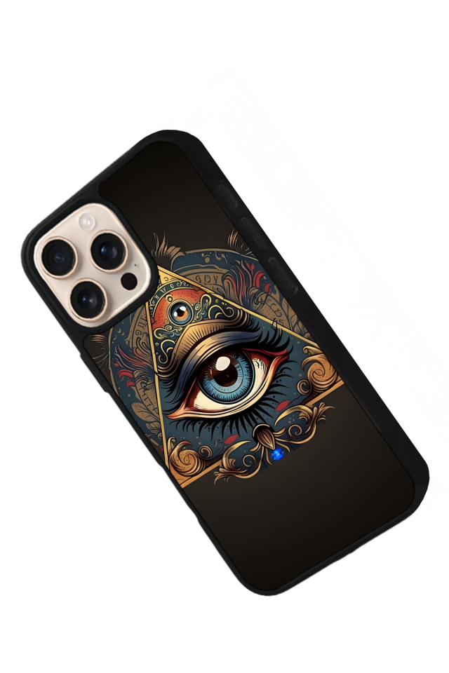 iPhone 16 Pro Uyumlu Göz Tasarımlı Glossy Premium Kılıf