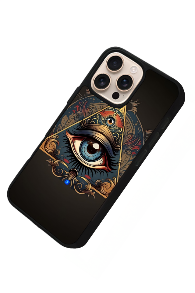 iPhone 16 Pro Uyumlu Göz Tasarımlı Glossy Premium Kılıf