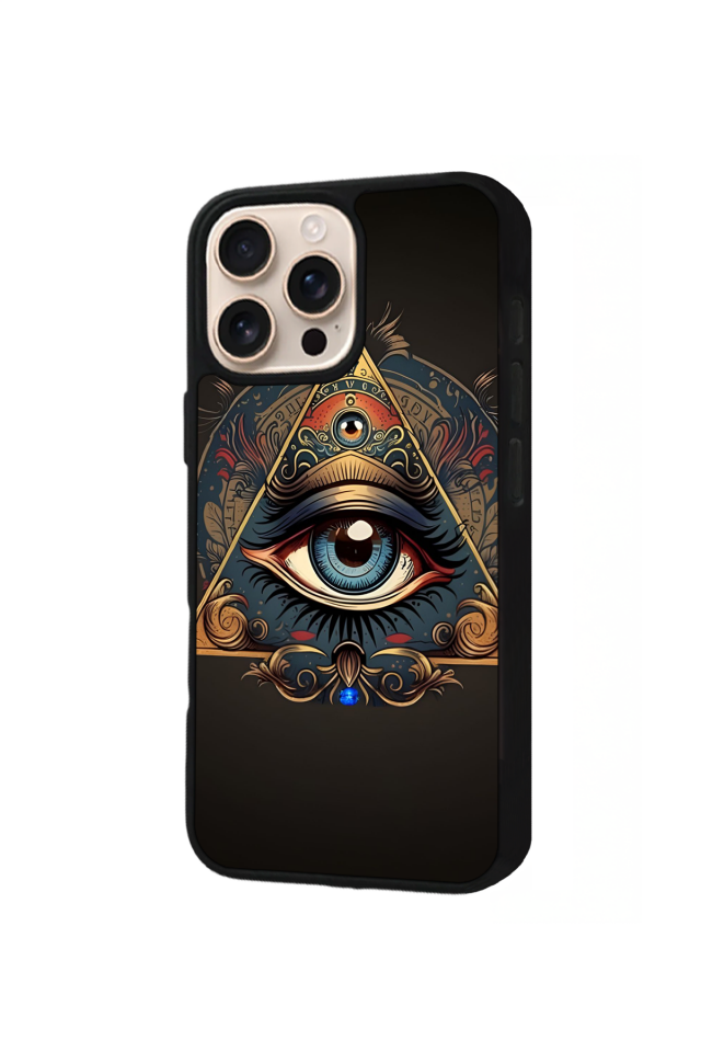 iPhone 16 Pro Uyumlu Göz Tasarımlı Glossy Premium Kılıf
