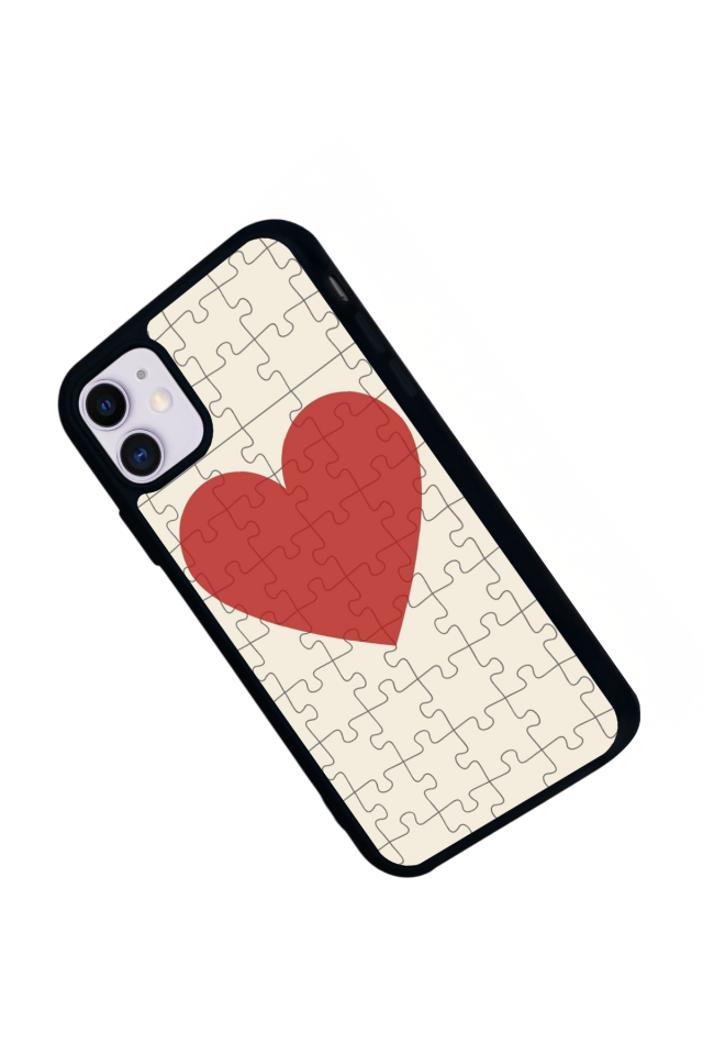 iPhone 11 Uyumlu Kalp Love Tasarımlı Glossy Premium Kılıf
