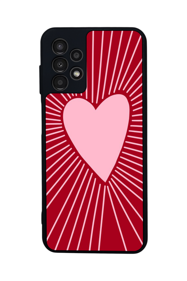 Samsung Galaxy A13 Uyumlu Kalp Love Tasarımlı Glossy Premium Kılıf