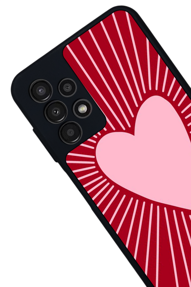 Samsung Galaxy A13 Uyumlu Kalp Love Tasarımlı Glossy Premium Kılıf