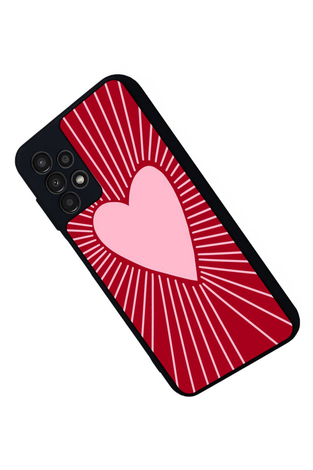 Samsung Galaxy A13 Uyumlu Kalp Love Tasarımlı Glossy Premium Kılıf