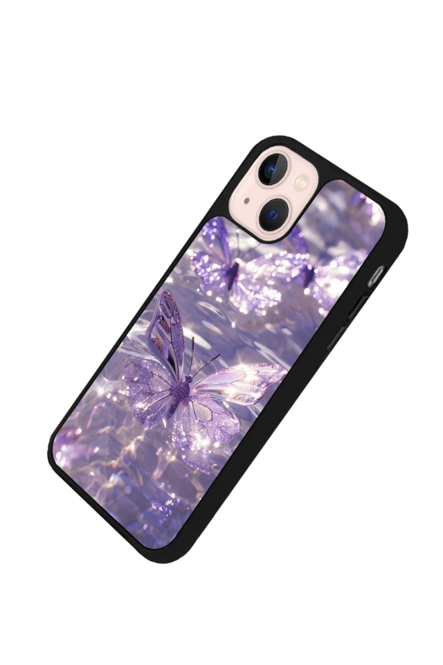 iPhone 15 Uyumlu Kelebek Tasarımlı Glossy Premium Kılıf