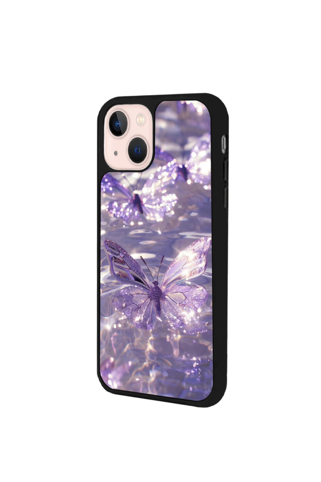 iPhone 15 Uyumlu Kelebek Tasarımlı Glossy Premium Kılıf