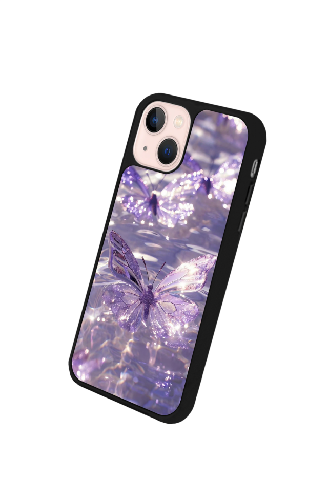 iPhone 15 Uyumlu Kelebek Tasarımlı Glossy Premium Kılıf