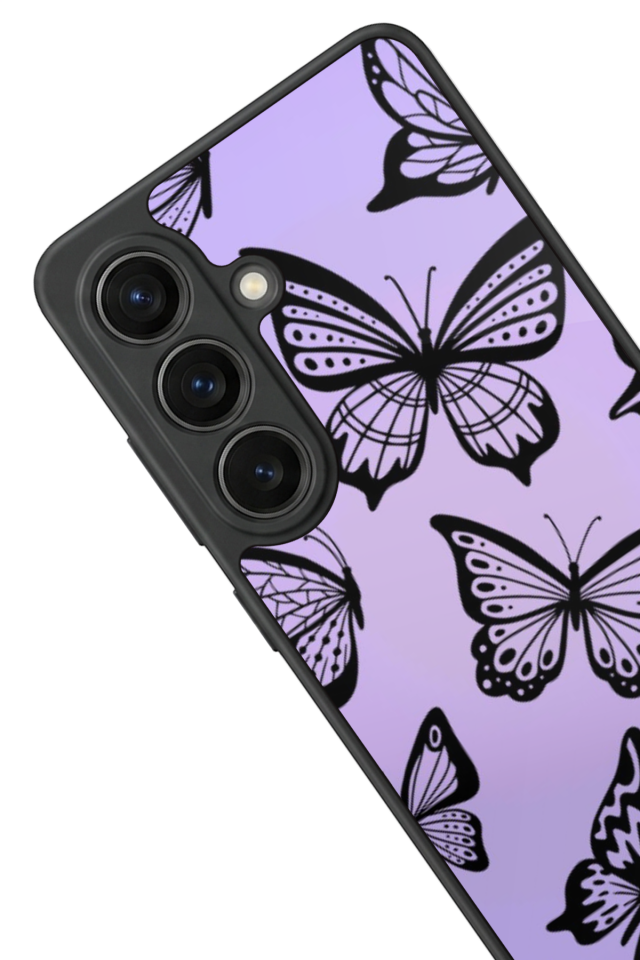 Samsung Galaxy S26 Uyumlu Kelebek Tasarımlı Glossy Premium Kılıf