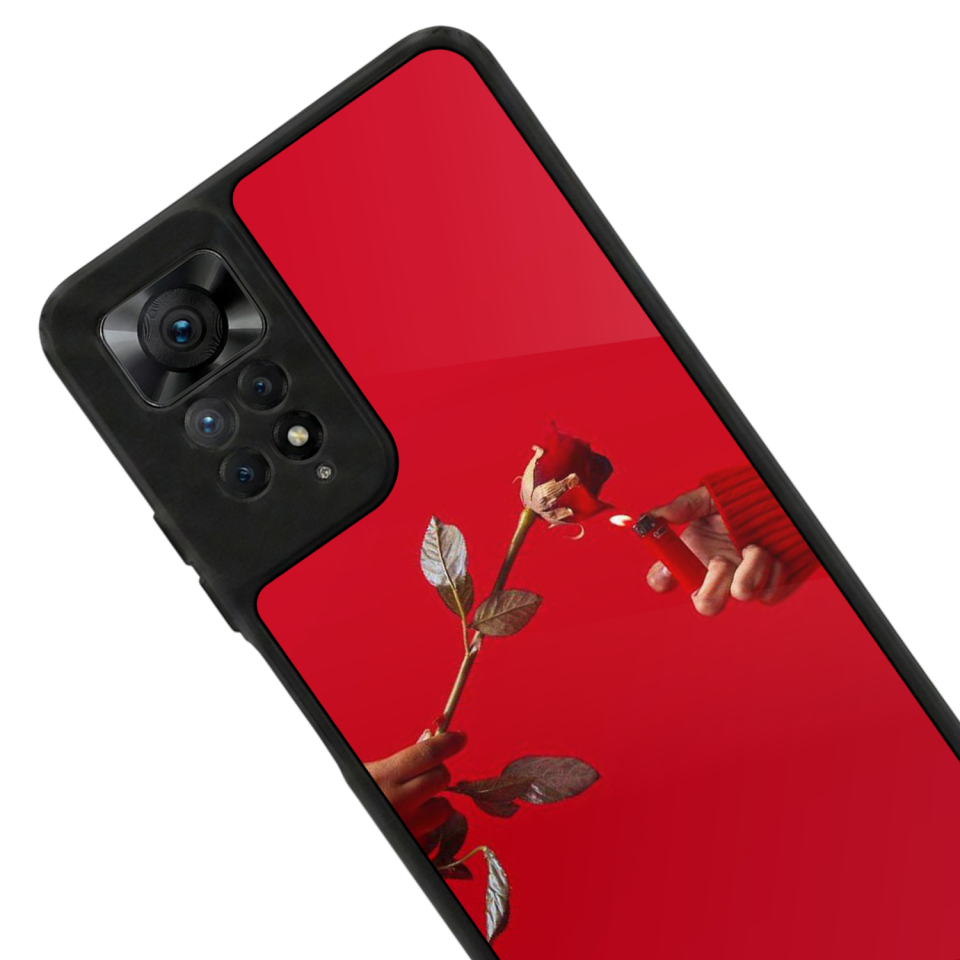 Xiaomi Redmi Note 12 Pro Uyumlu Kirmizi Tasarımlı Glossy Premium Kılıf