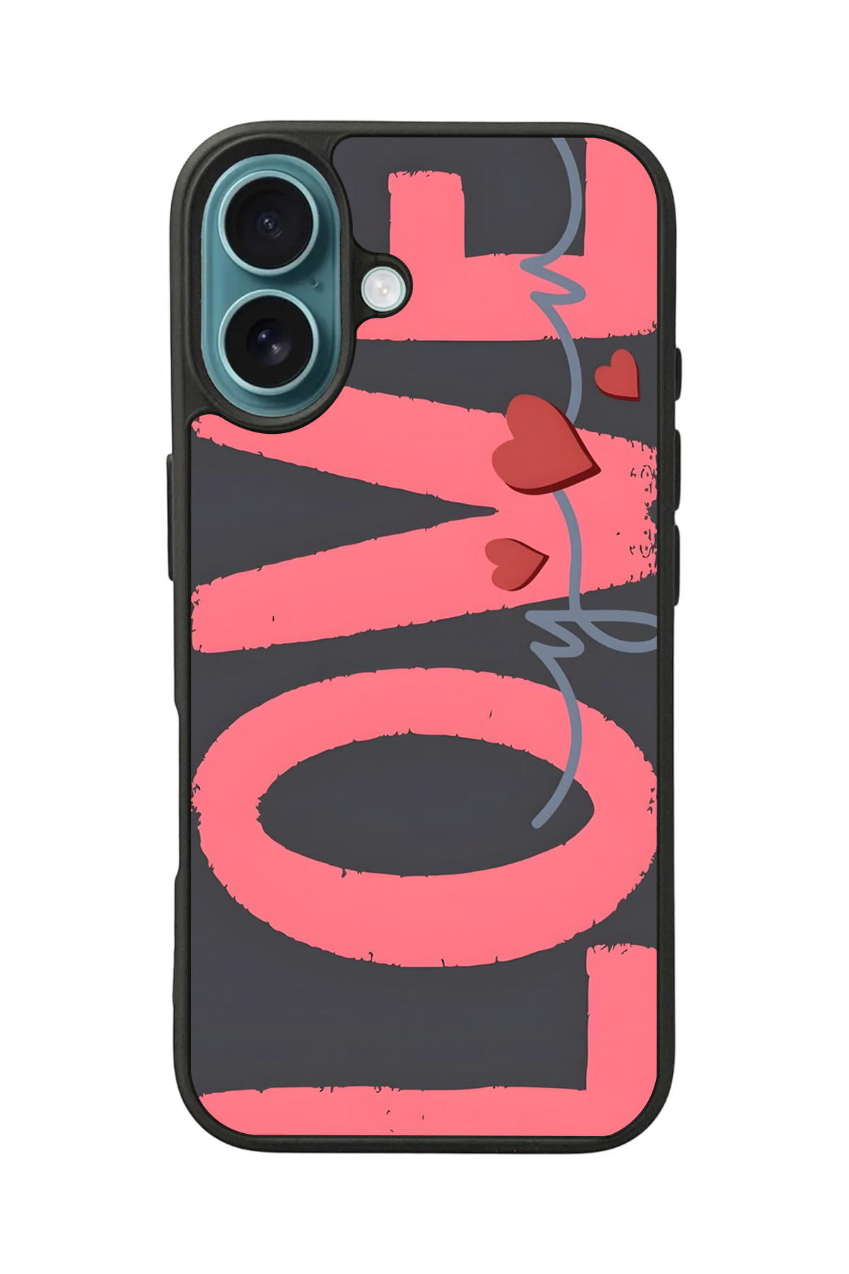 iPhone 16 Uyumlu Love Tasarımlı Glossy Premium Kılıf