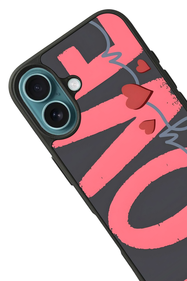 iPhone 16 Uyumlu Love Tasarımlı Glossy Premium Kılıf