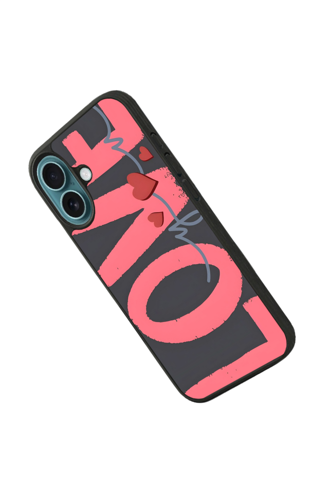 iPhone 16 Uyumlu Love Tasarımlı Glossy Premium Kılıf