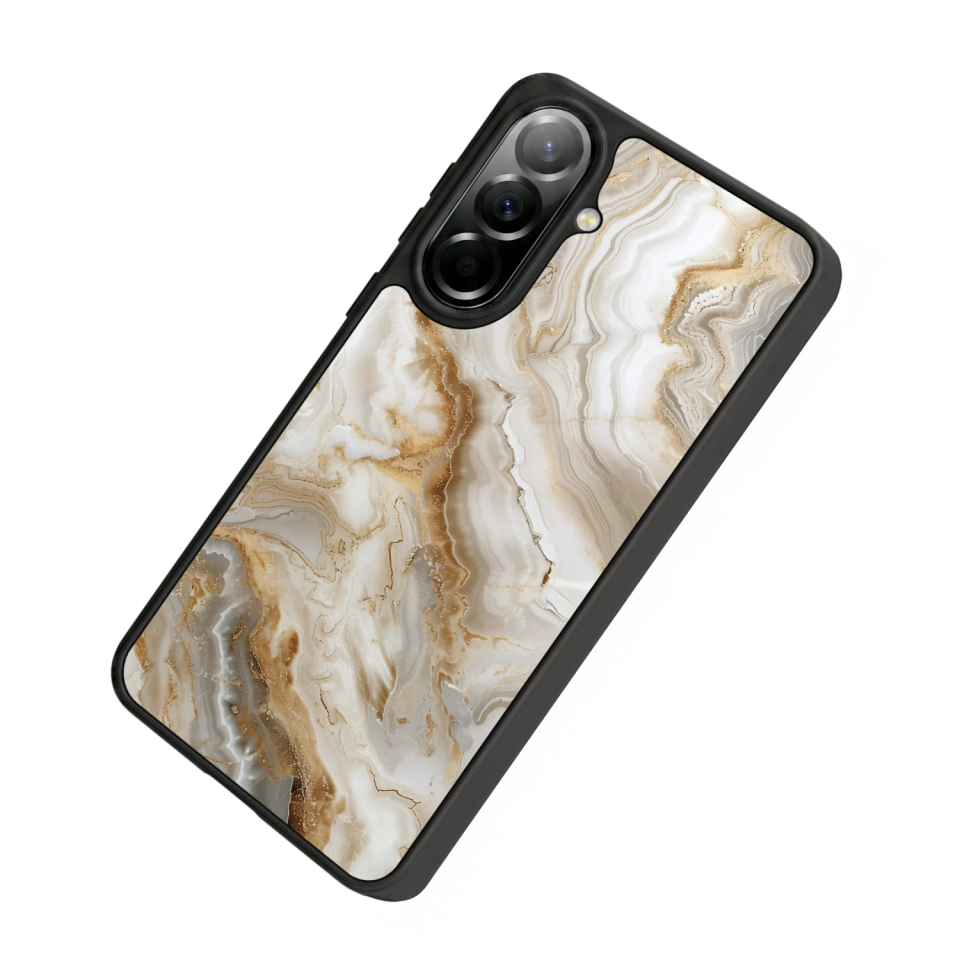 Samsung Galaxy A37 Uyumlu Mermer Marble Tasarımlı Glossy Premium Kılıf