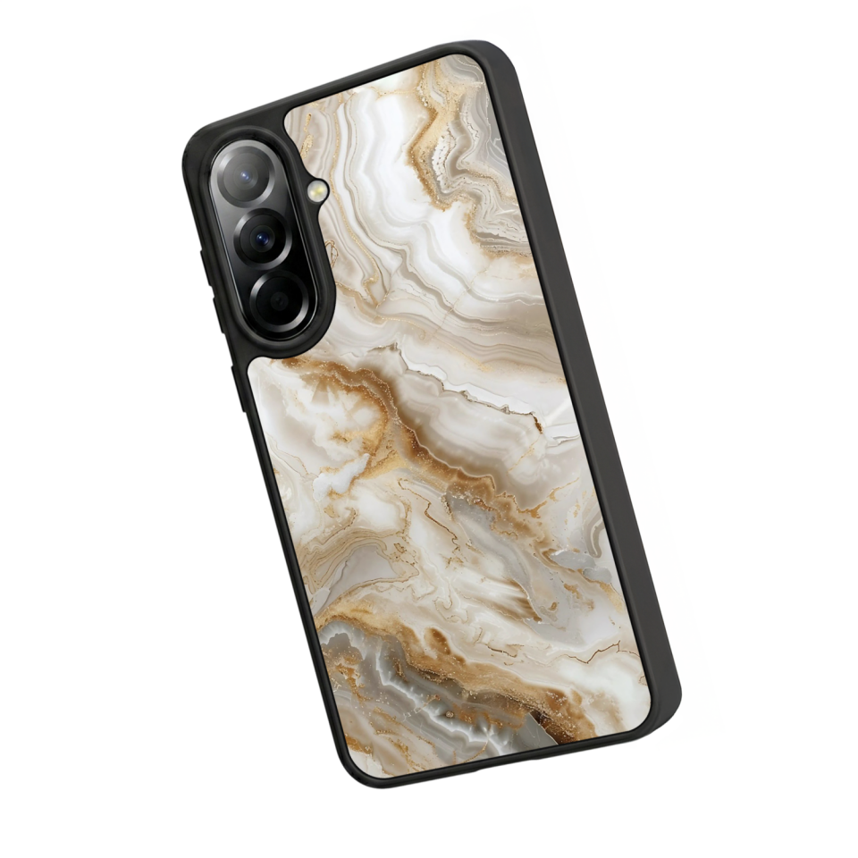 Samsung Galaxy A37 Uyumlu Mermer Marble Tasarımlı Glossy Premium Kılıf