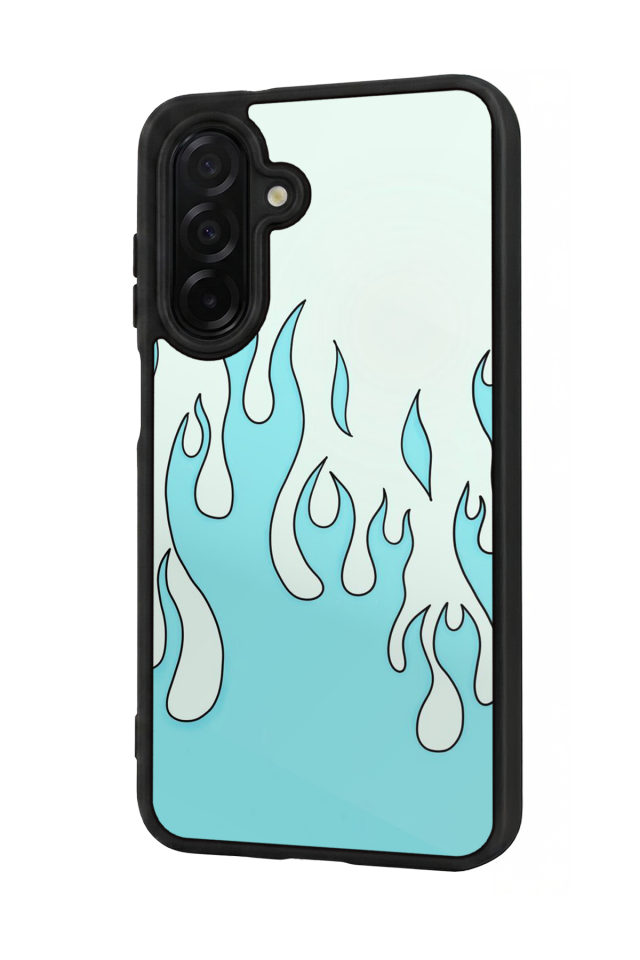 Samsung Galaxy A36 Uyumlu Retro Flame Patterns Tasarımlı Glossy Premium Kılıf