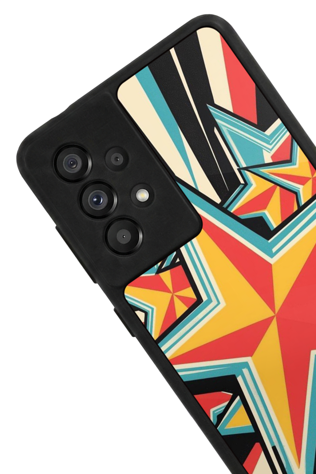 Samsung Galaxy A73 Uyumlu Retro Yildizlar Tasarımlı Glossy Premium Kılıf
