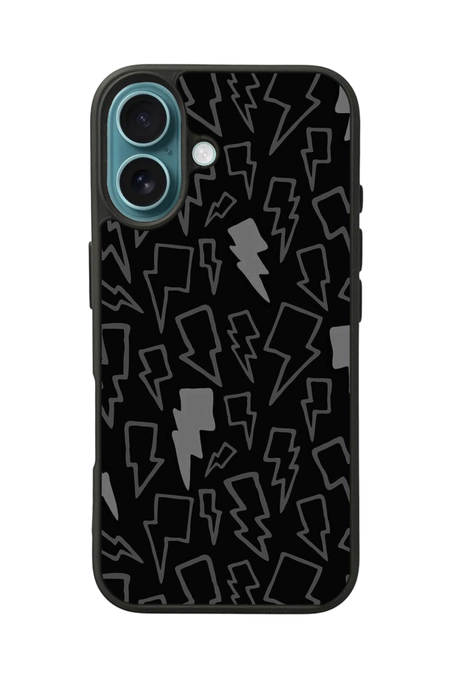 iPhone 16 Uyumlu Simsek Tasarımlı Glossy Premium Kılıf