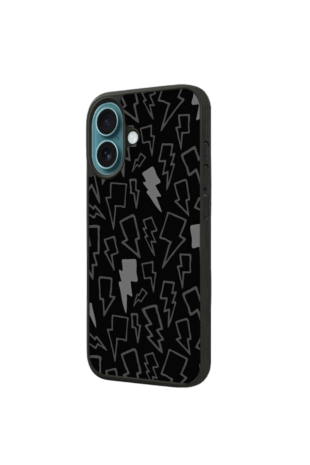 iPhone 16 Uyumlu Simsek Tasarımlı Glossy Premium Kılıf