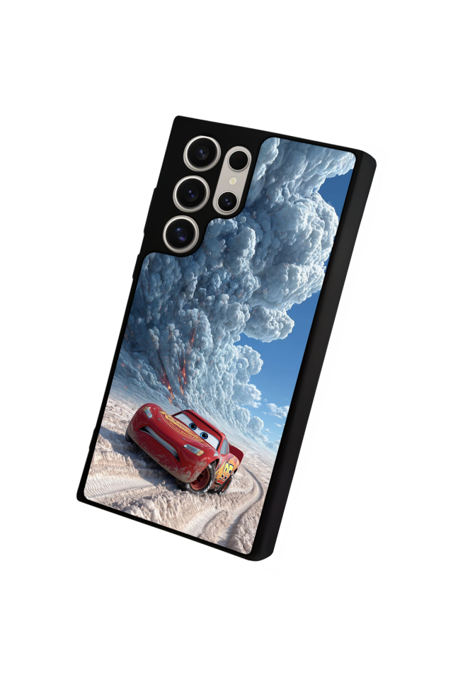Samsung Galaxy S23 Ultra Uyumlu Şimsek McQueen Tasarımlı Glossy Premium Kılıf