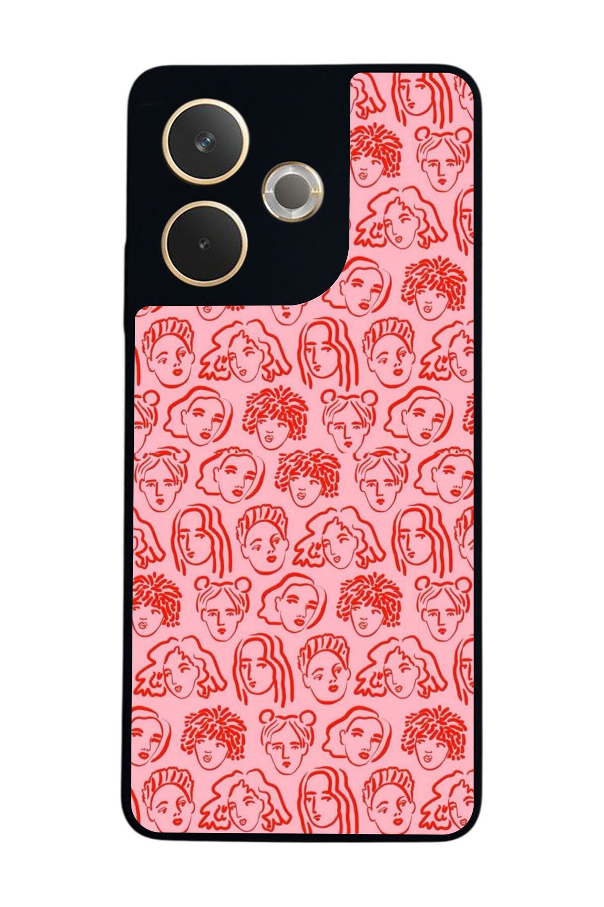 Oppo A5 Pro Uyumlu Line Art Tasarımlı Glossy Premium Kılıf