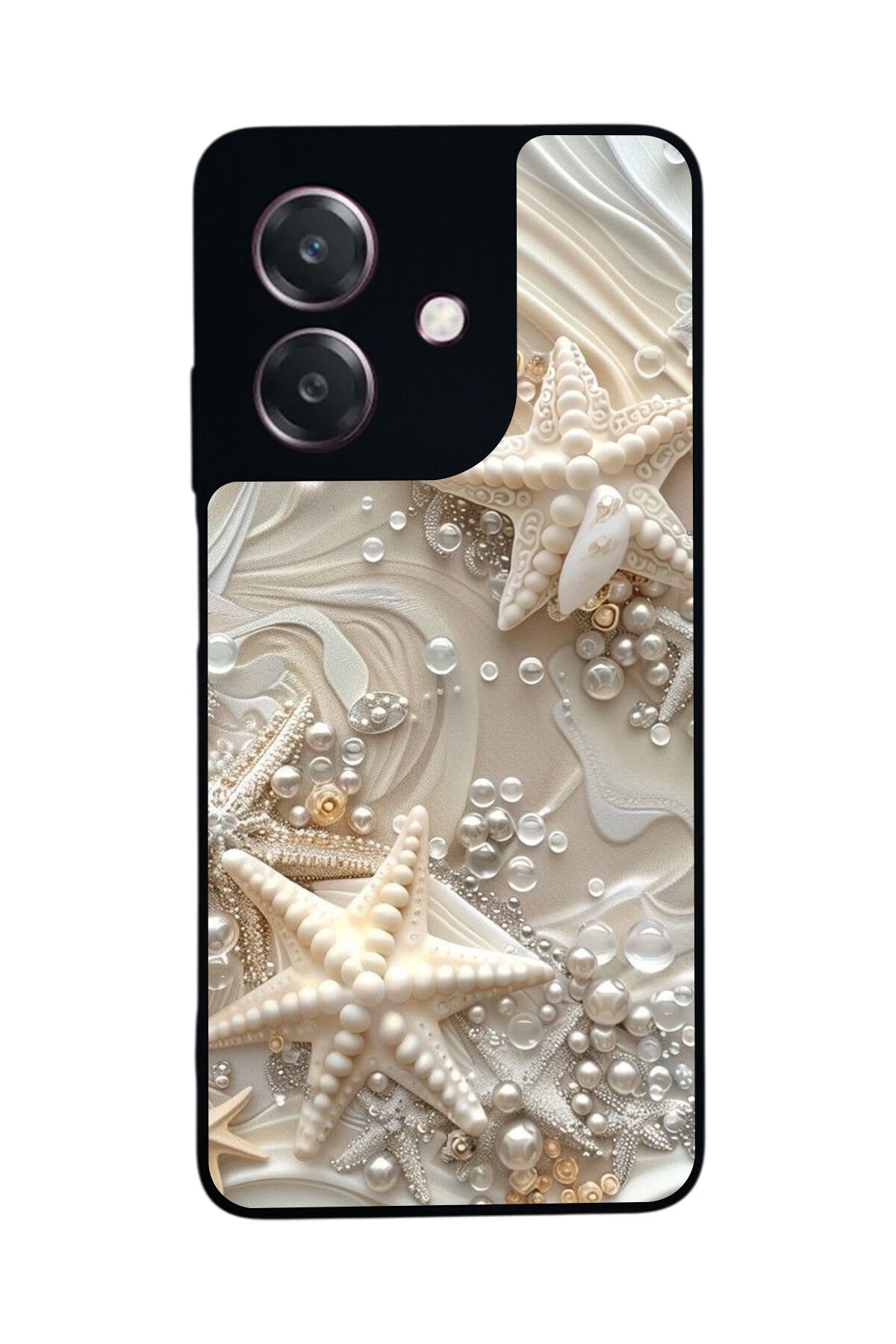 Oppo A3 5G Uyumlu İnci Tasarımlı Glossy Premium Kılıf