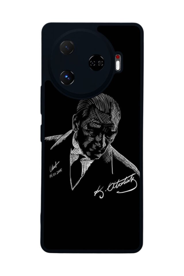 Tecno Camon 30 Pro Uyumlu Mustafa Kemal Ataturk Tasarımlı Glossy Premium Kılıf