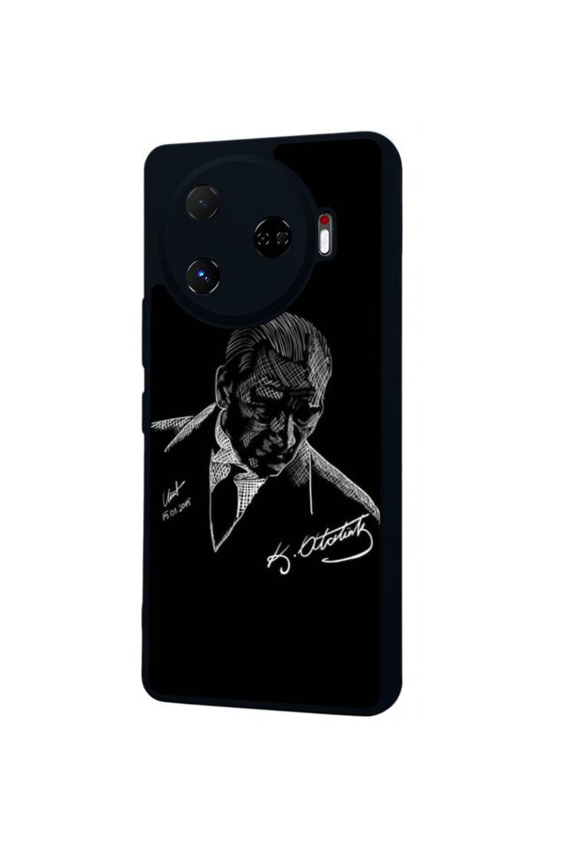 Tecno Camon 30 Pro Uyumlu Mustafa Kemal Ataturk Tasarımlı Glossy Premium Kılıf