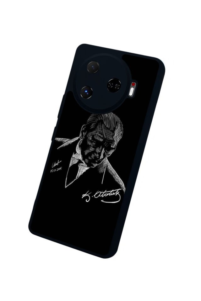 Tecno Camon 30 Pro Uyumlu Mustafa Kemal Ataturk Tasarımlı Glossy Premium Kılıf