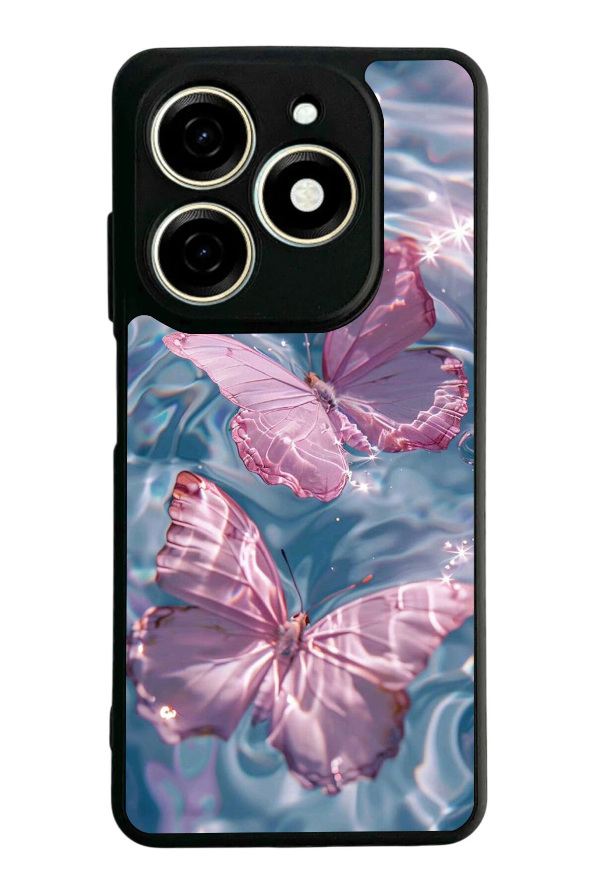 Infınıx Smart 8 Pro Uyumlu Kelebek Tasarımlı Glossy Premium Kılıf