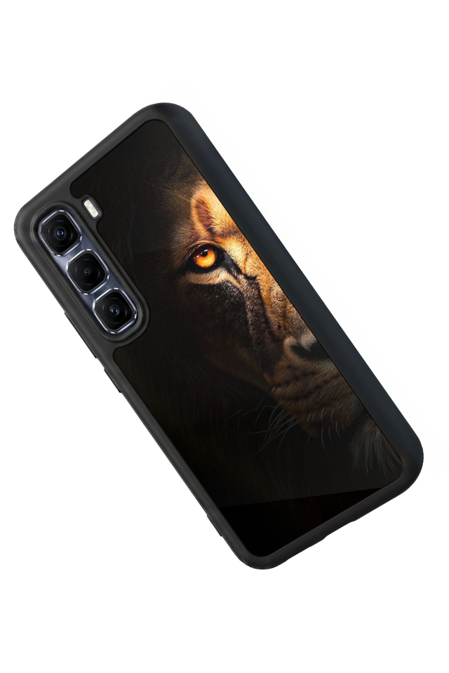 Infinix Hot 60 Pro Plus Uyumlu Aslan Tasarımlı Glossy Premium Kılıf