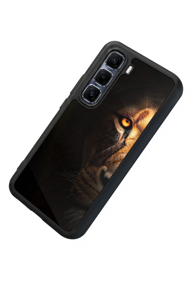 Infinix Hot 60 Pro Plus Uyumlu Aslan Tasarımlı Glossy Premium Kılıf