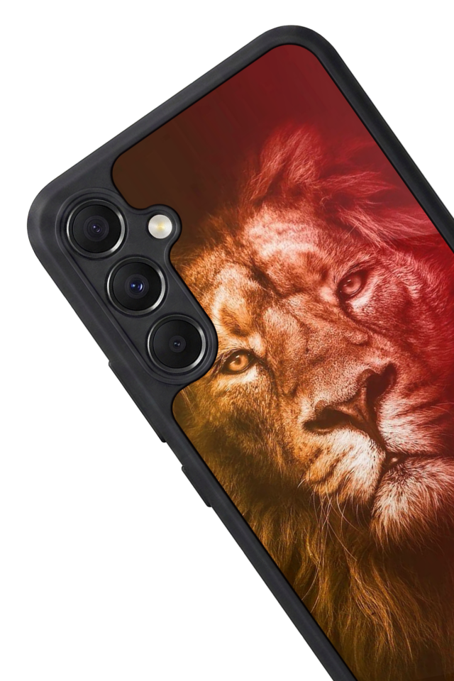 Samsung Galaxy A34 Uyumlu Aslan Tasarımlı Glossy Premium Kılıf