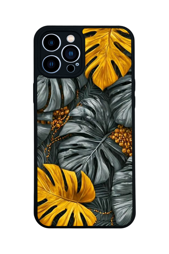 iPhone 13 Pro Max Uyumlu Botanik Tasarımlı Glossy Premium Kılıf