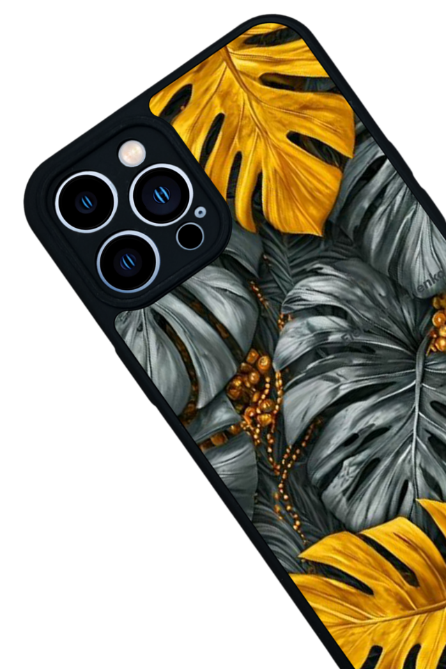 iPhone 13 Pro Max Uyumlu Botanik Tasarımlı Glossy Premium Kılıf