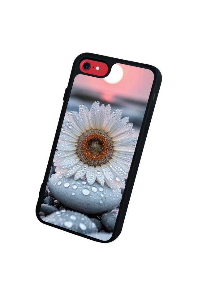 iPhone 8 Uyumlu Cicek Tasarımlı Glossy Premium Kılıf
