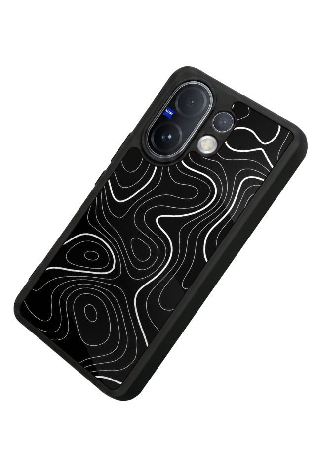 Vivo V60 Uyumlu Çizgi Sanatı Tasarımlı Glossy Premium Kılıf